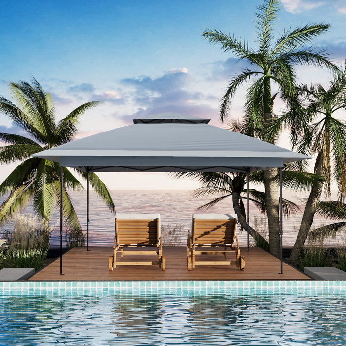 Gazebo plegable con marco de acero resistente